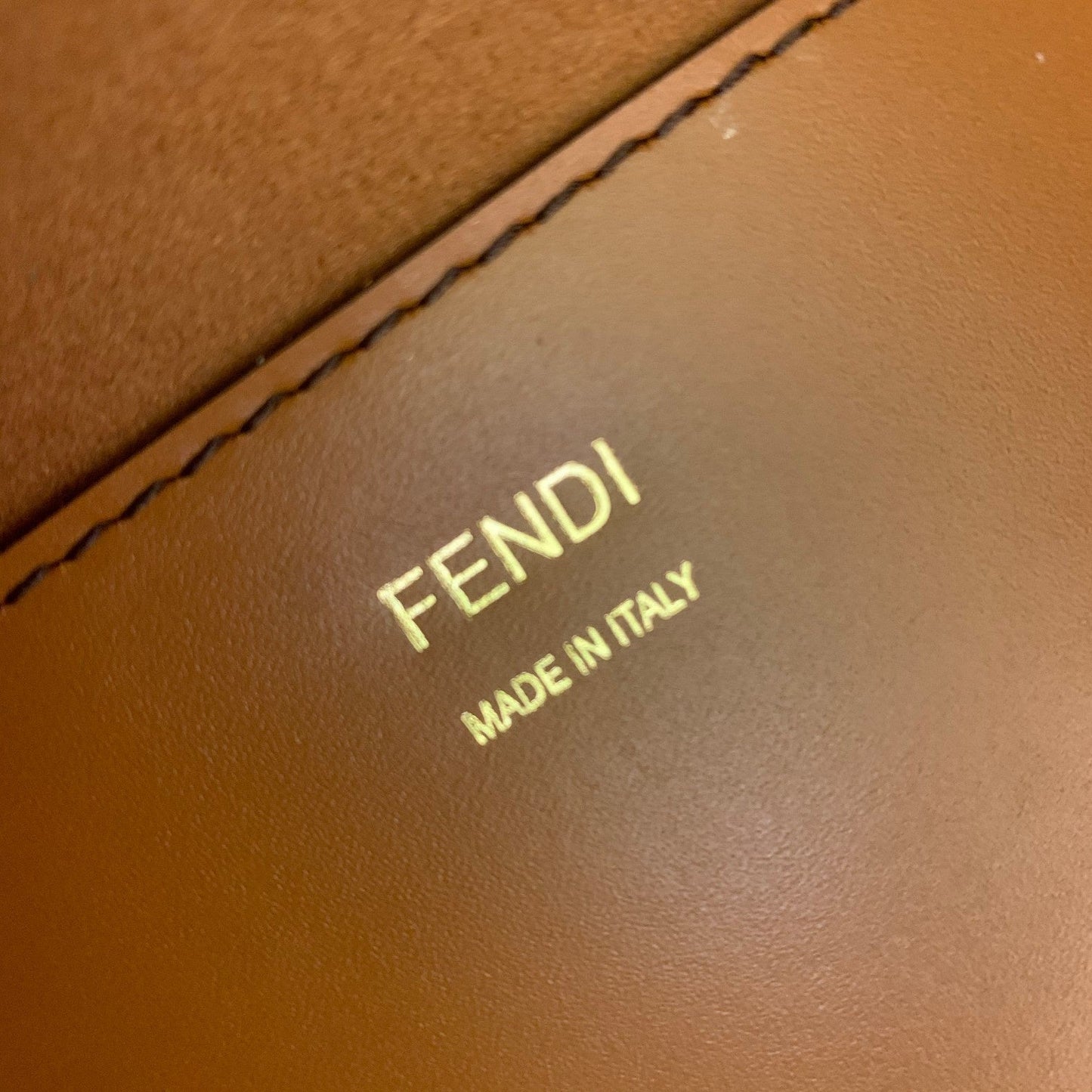 Luxury FendiSHINE 40 TOTE BAG IN CARROT ORANGE EMBOSSED CALFSKIN