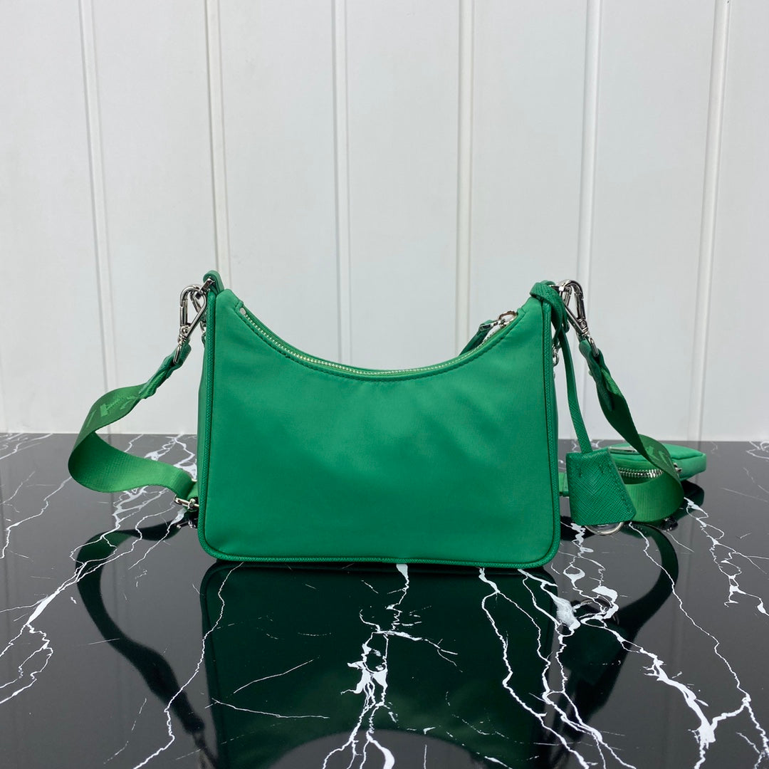 Luxury PradaHOBO 22 BAG IN COOL GREEN RE-NYLON