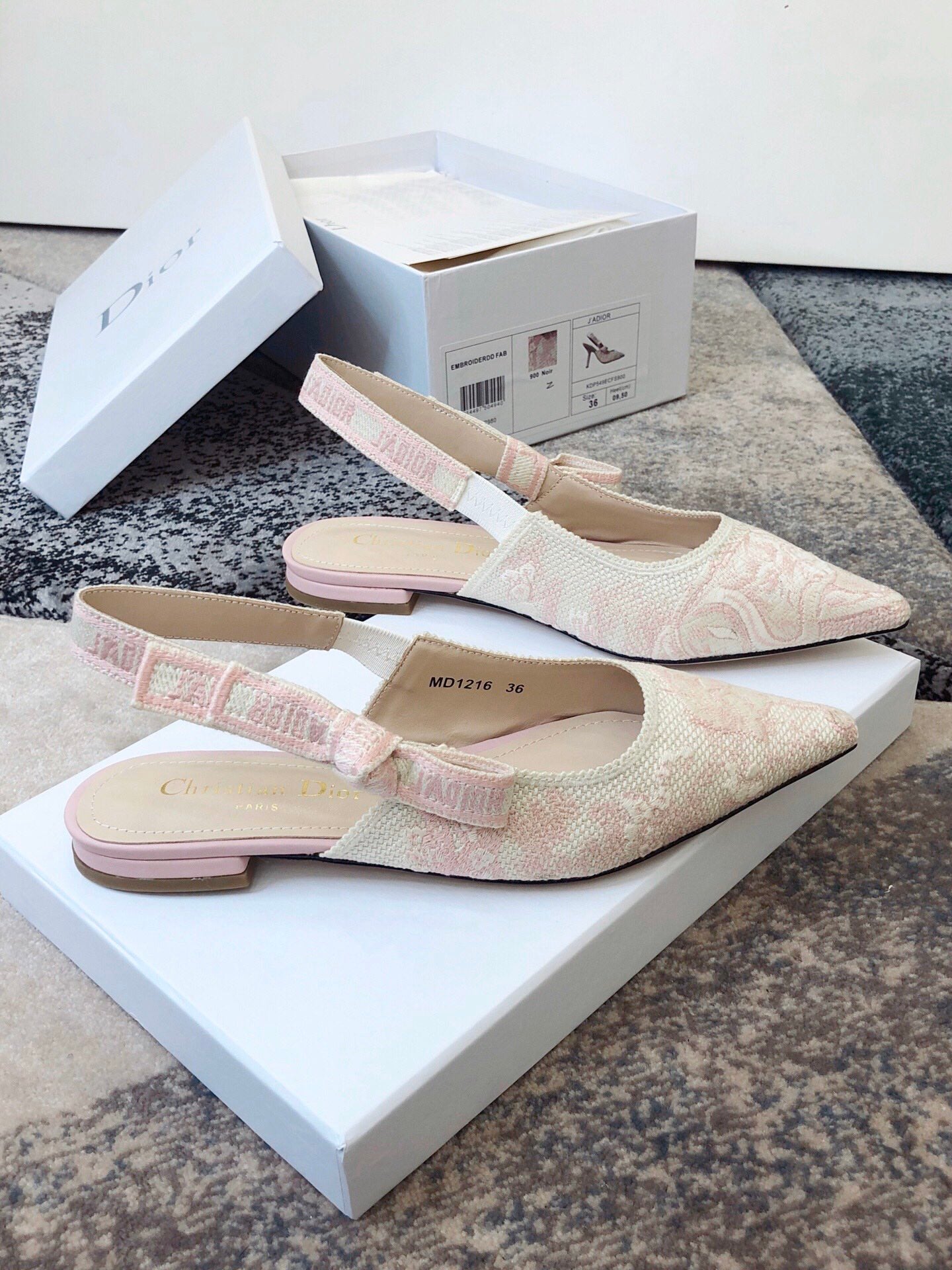 Luxury Dior25 J'A Luxury DiorSlingback Flat Fabric 237871