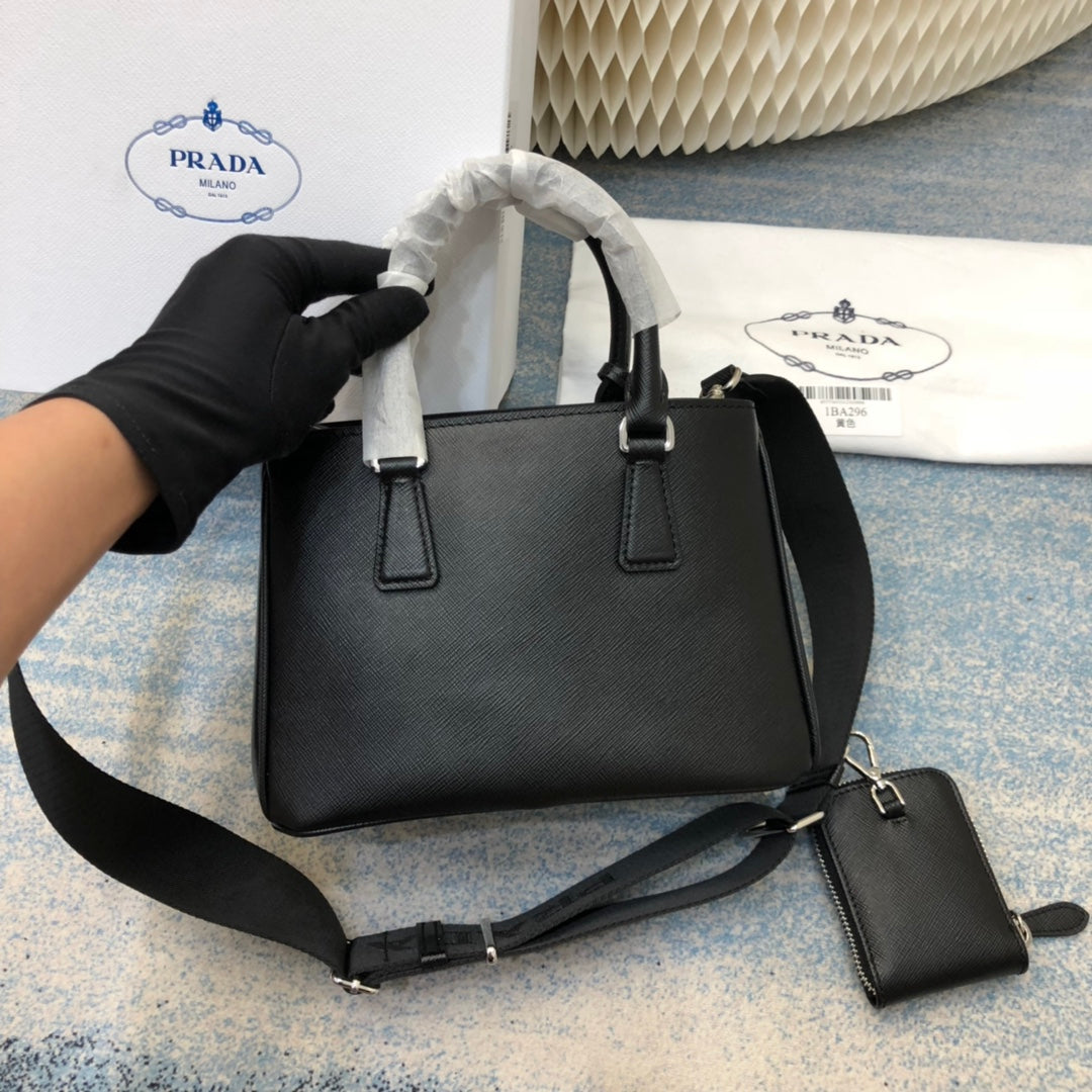 Luxury PradaMINI 23 BAG IN BLACK SAFFIANO LEATHER