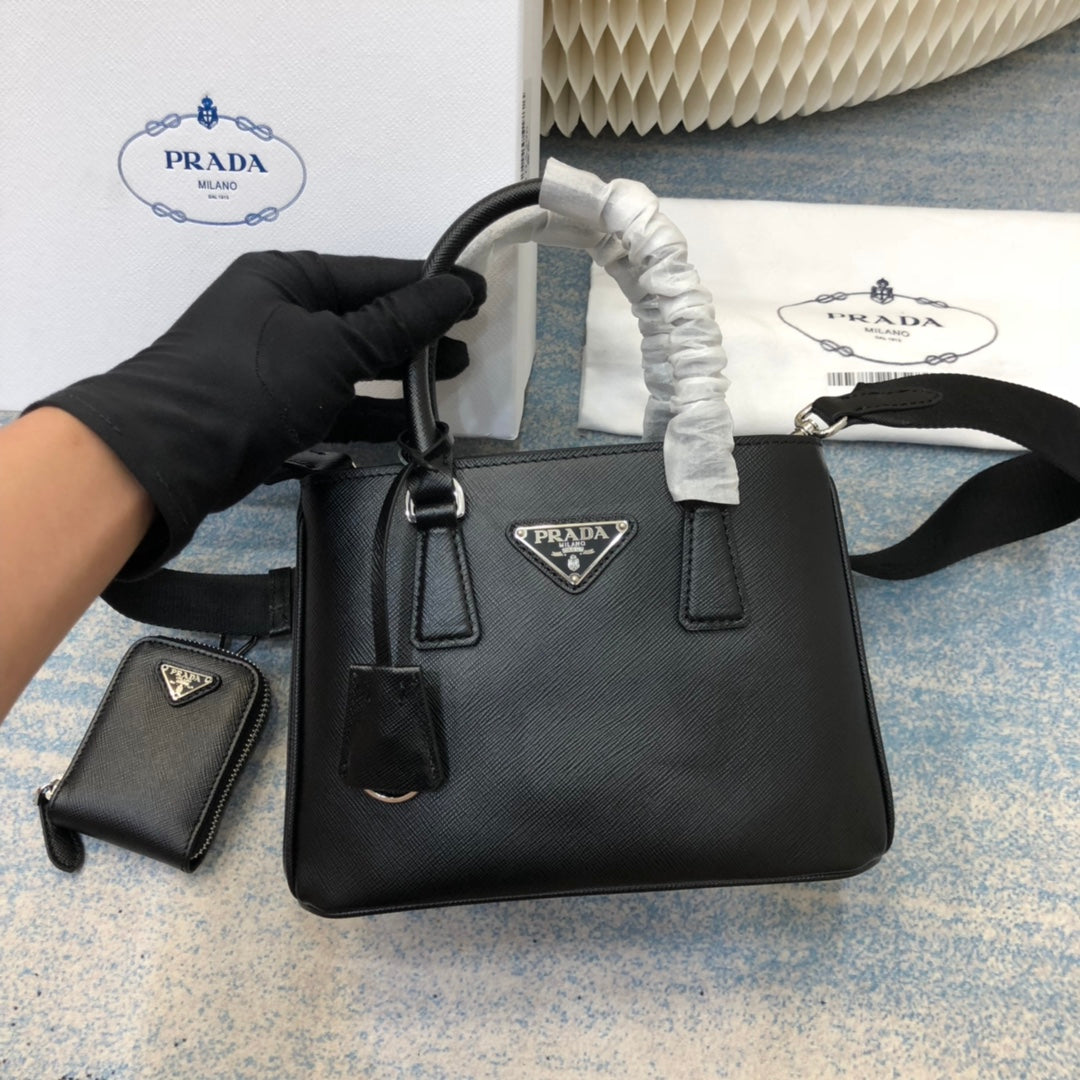 Luxury PradaMINI 23 BAG IN BLACK SAFFIANO LEATHER