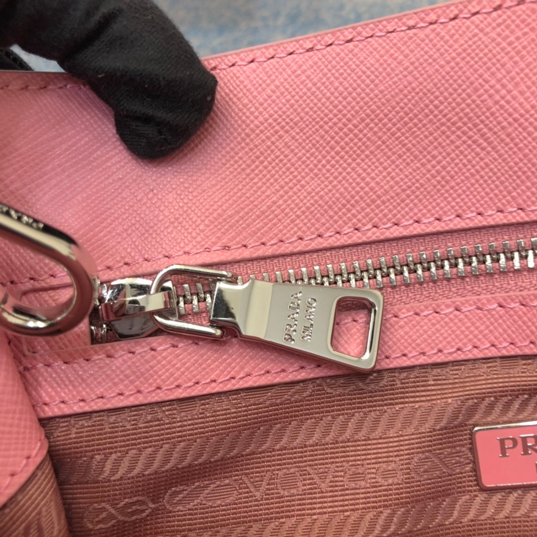 Luxury PradaMINI 23 BAG IN PETAL PINK SAFFIANO LEATHER