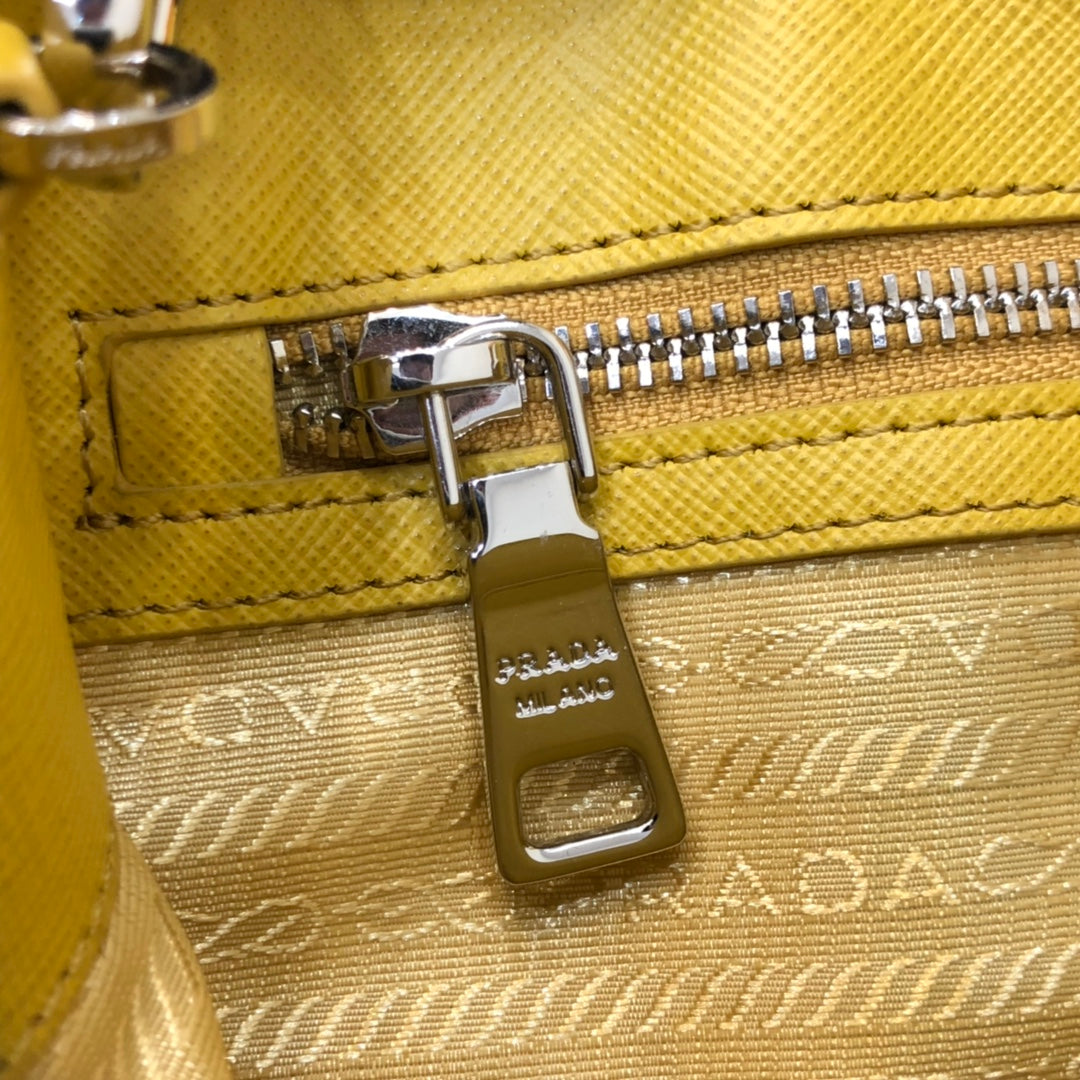 Luxury PradaMINI 23 BAG IN SUNNY YELLOW SAFFIANO LEATHER