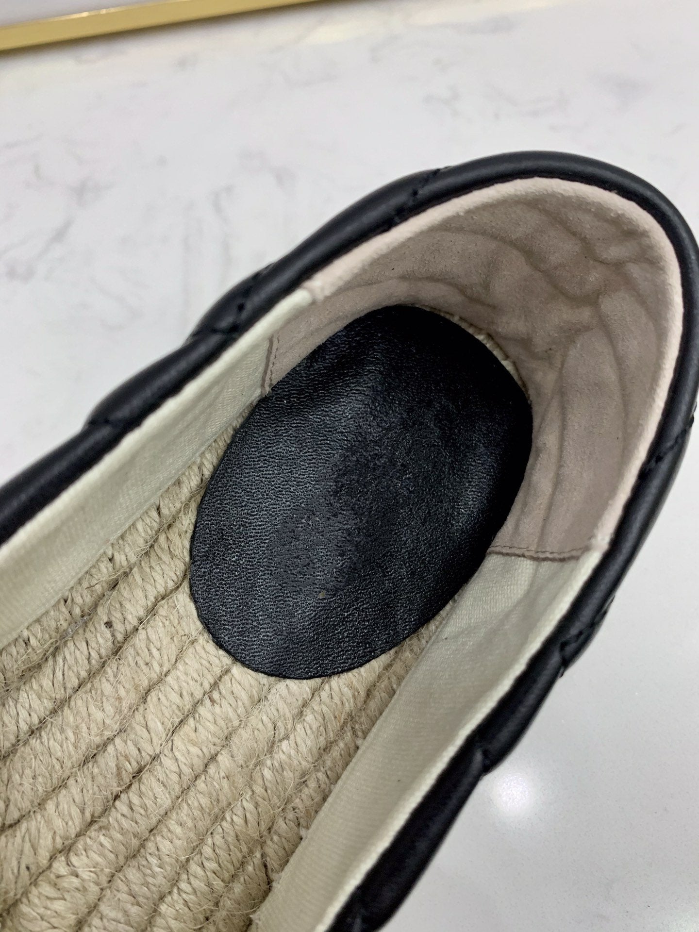 Luxury Gucci gg espadrilles black calfskin silver gg
