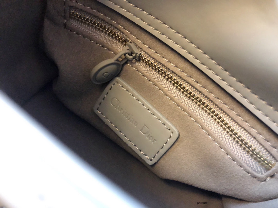 Luxury DiorMINI LADY 17 BAG IN GREY CALFSKIN