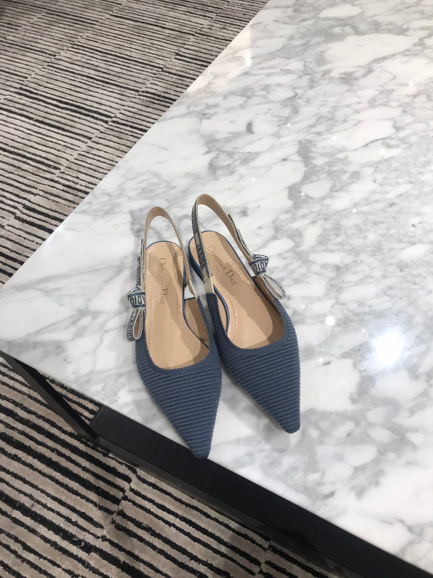 Luxury Dior25 J'A Luxury DiorSlingback Flat Mesh and Fabric 237886