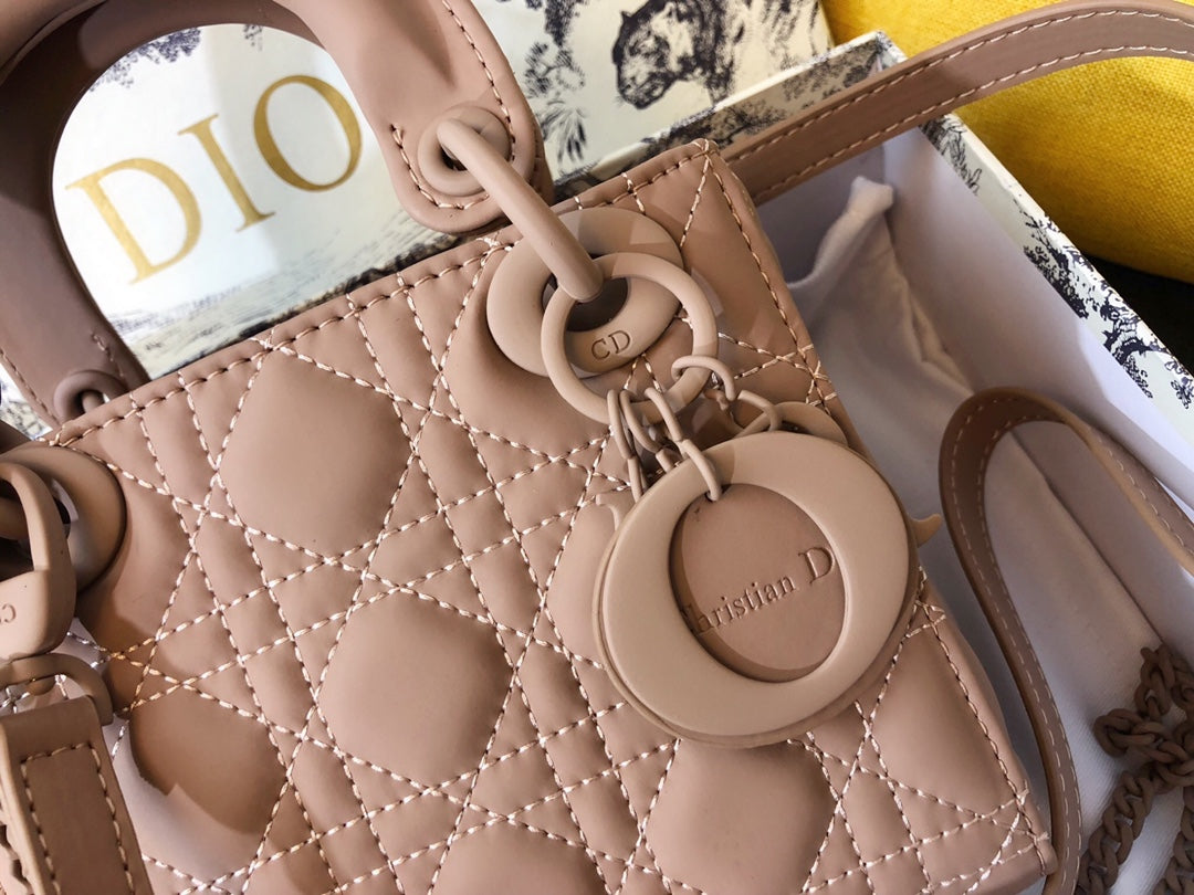 Luxury DiorMINI LADY 17 BAG IN CAMEL BROWN CALFSKIN