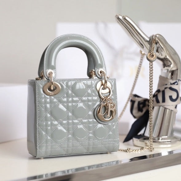 Luxury DiorLADY 17 IN GRAY WITH CANNAGE PATTERN