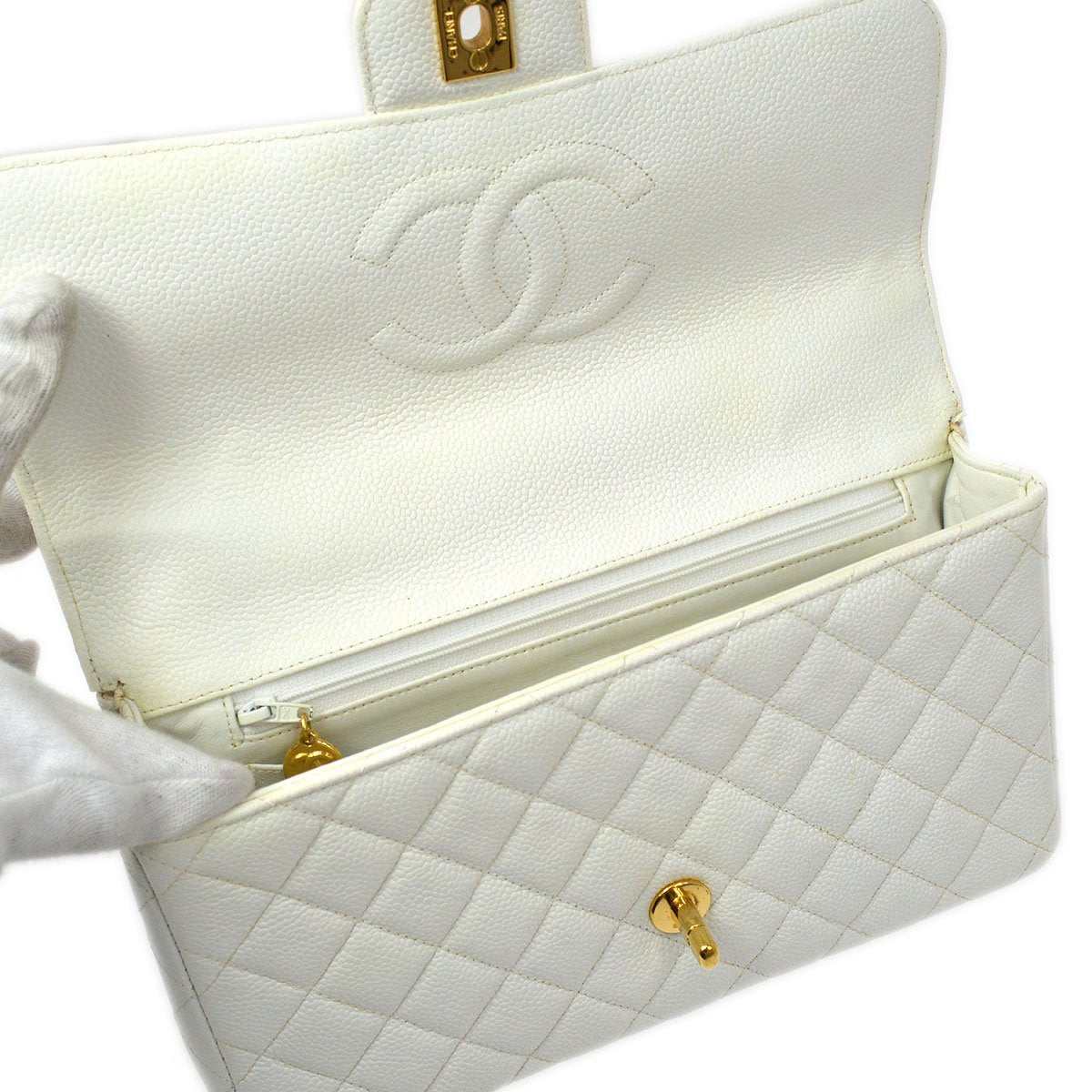 CHANEL 1996-1997 Classic Flap Handbag Medium 39606