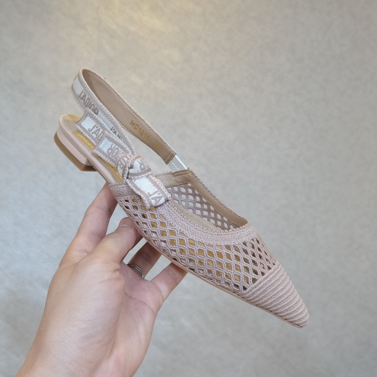 Luxury Dior25 J'A Luxury DiorSlingback Flat Mesh and Fabric 237886