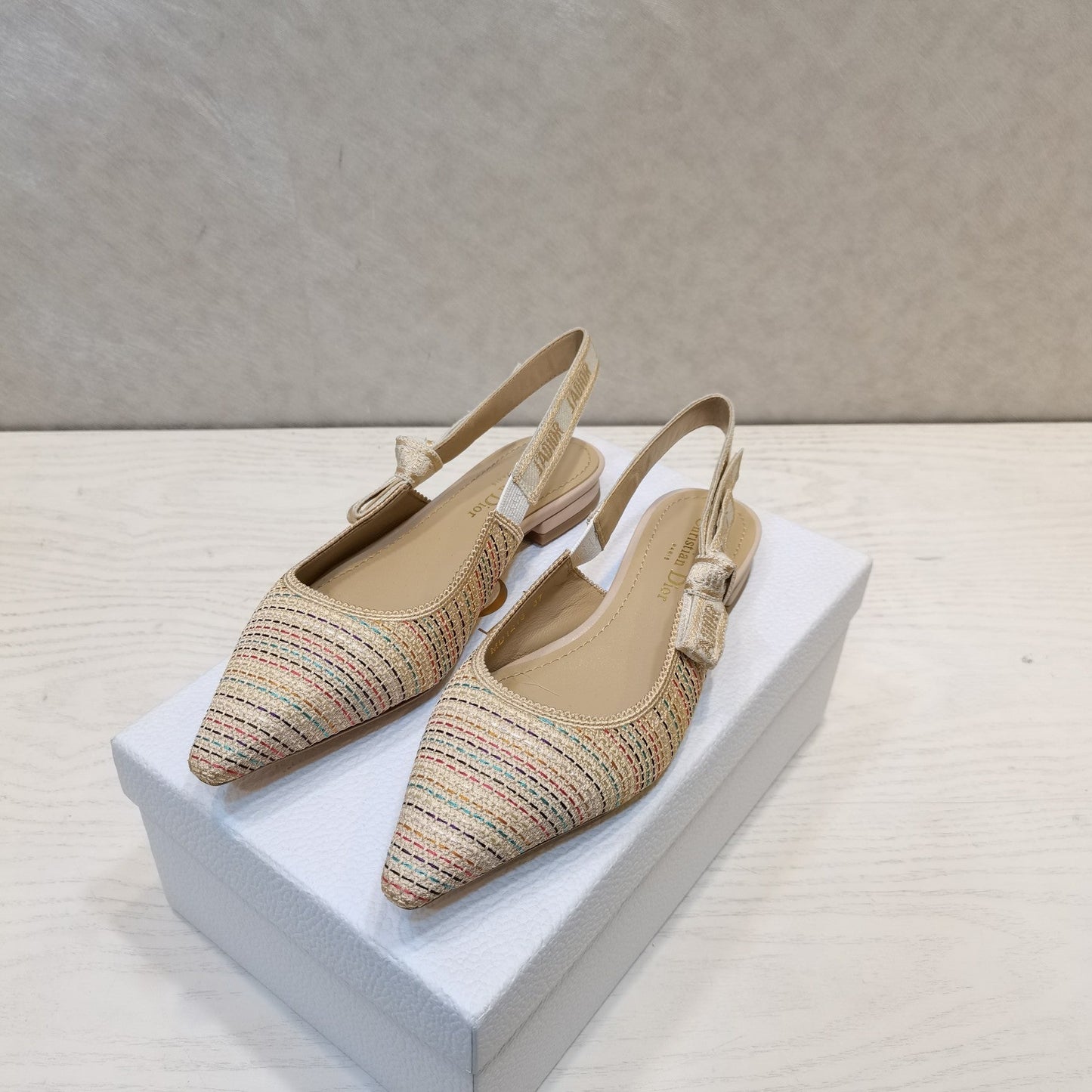 Luxury Dior25 J'A Luxury DiorSlingback Flat Mesh and Fabric 237886