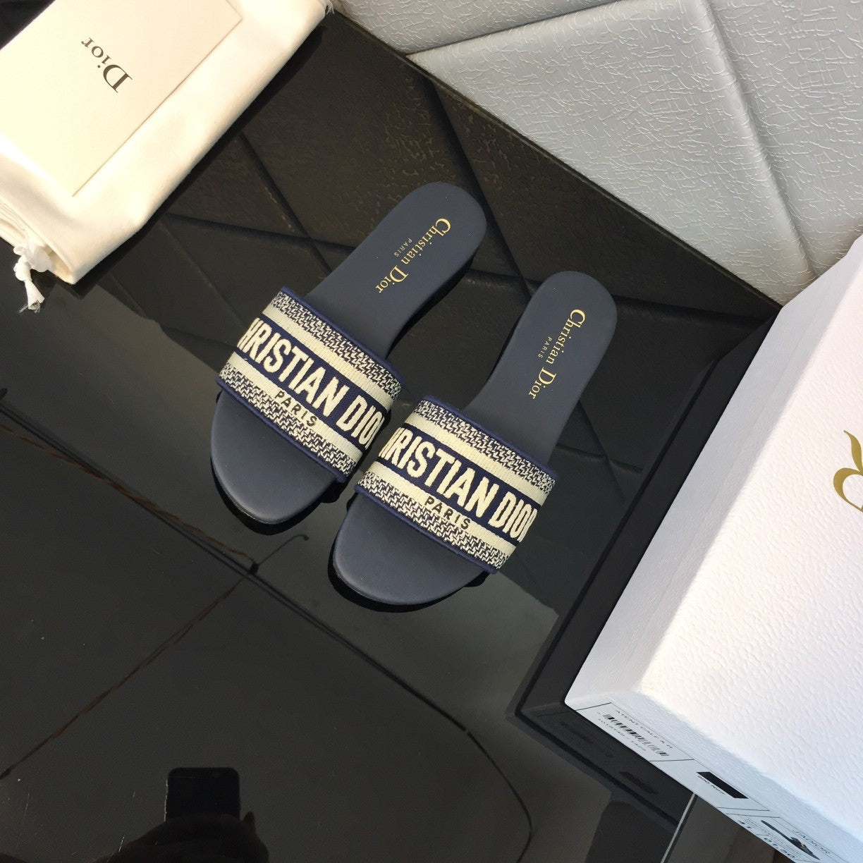Luxury DiorMule Dway Slide 10mm Multi-motifs Style 51