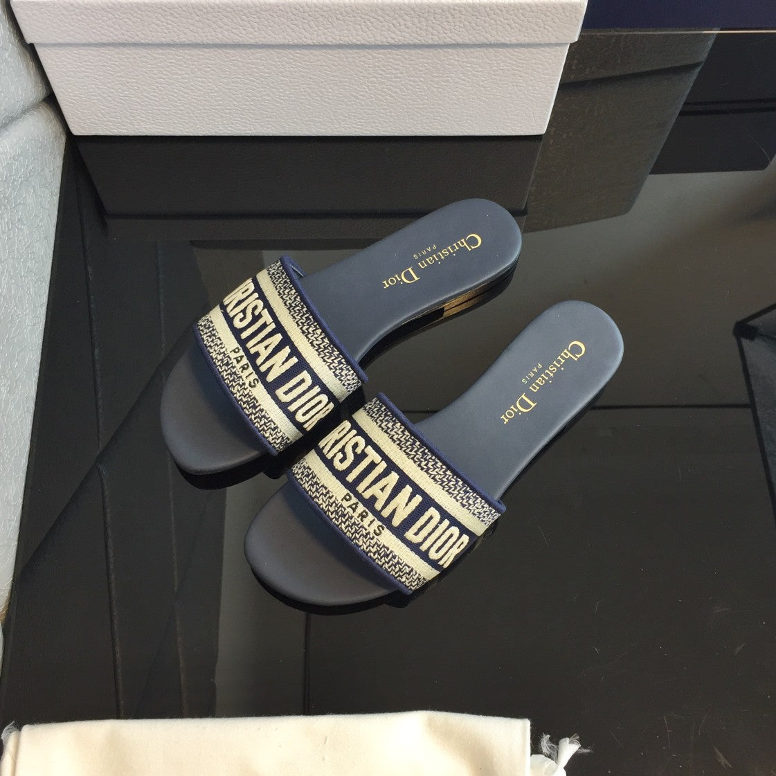 Luxury DiorMule Dway Slide 10mm Multi-motifs Style 51