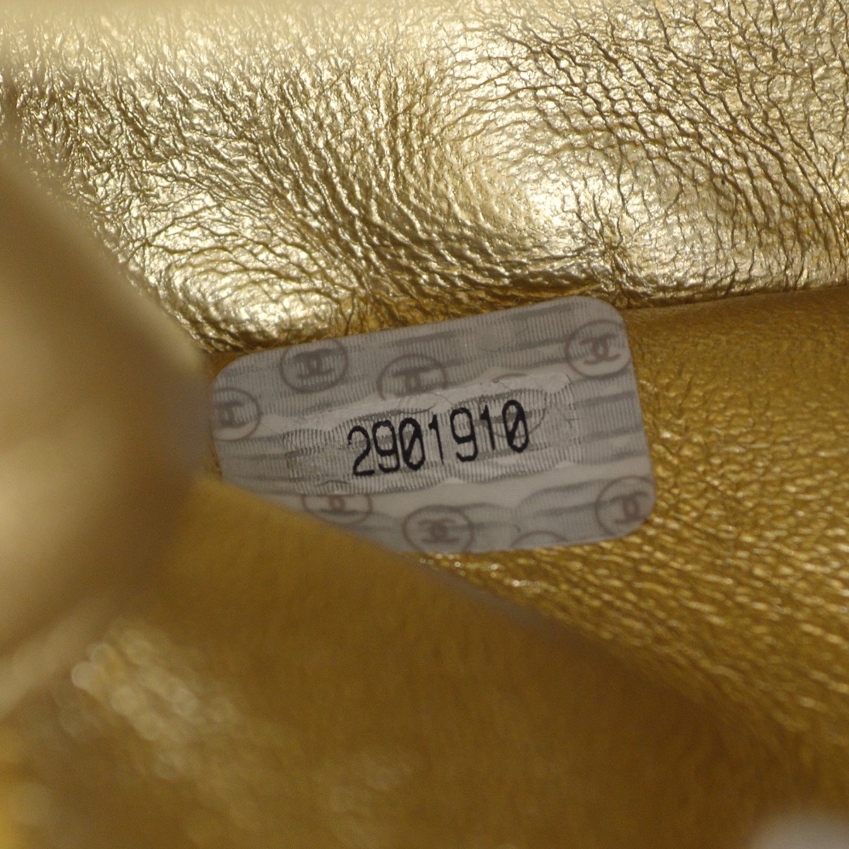 CHANEL Classic Flap Micro Mini Hand Bag Gold Lambskin 80588