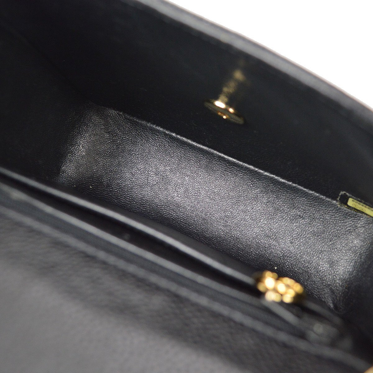 CHANEL 2003-2004 Classic Square Flap 17 Black Caviar 61688