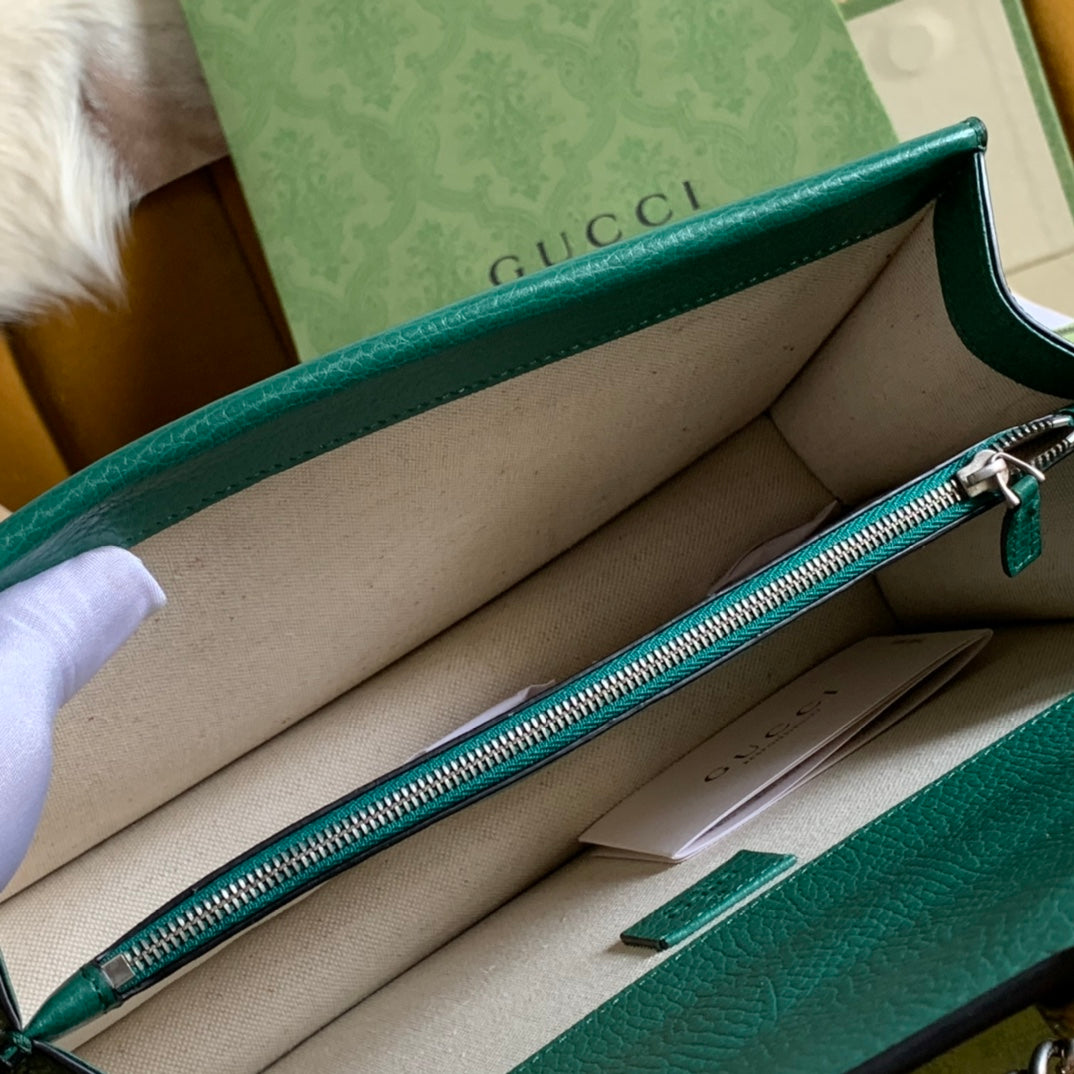 Luxury Gucci DYONYSUS SHOULDER BAG 28 IN TURQUOISE CALFSKIN