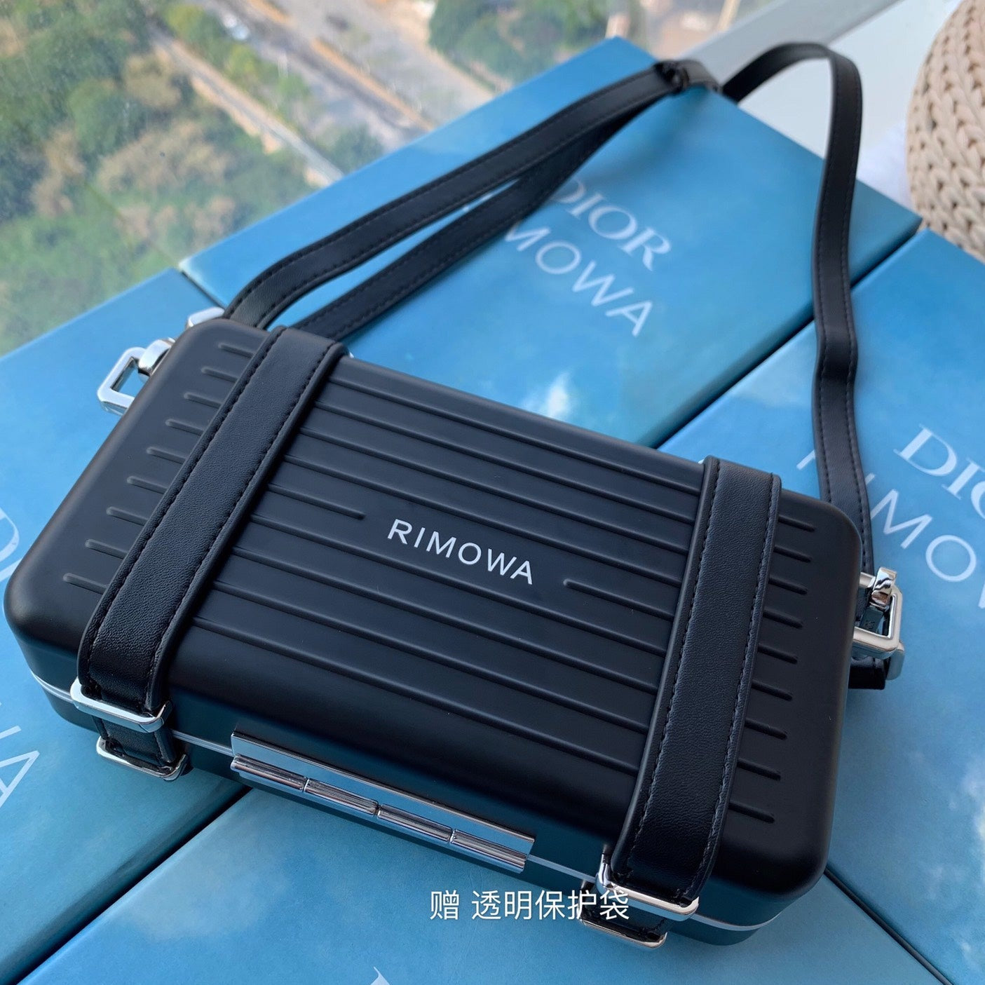 Luxury DiorRIMOWA 20 CASE BAG IN BLACK ALUMINUM MAGNESIUM