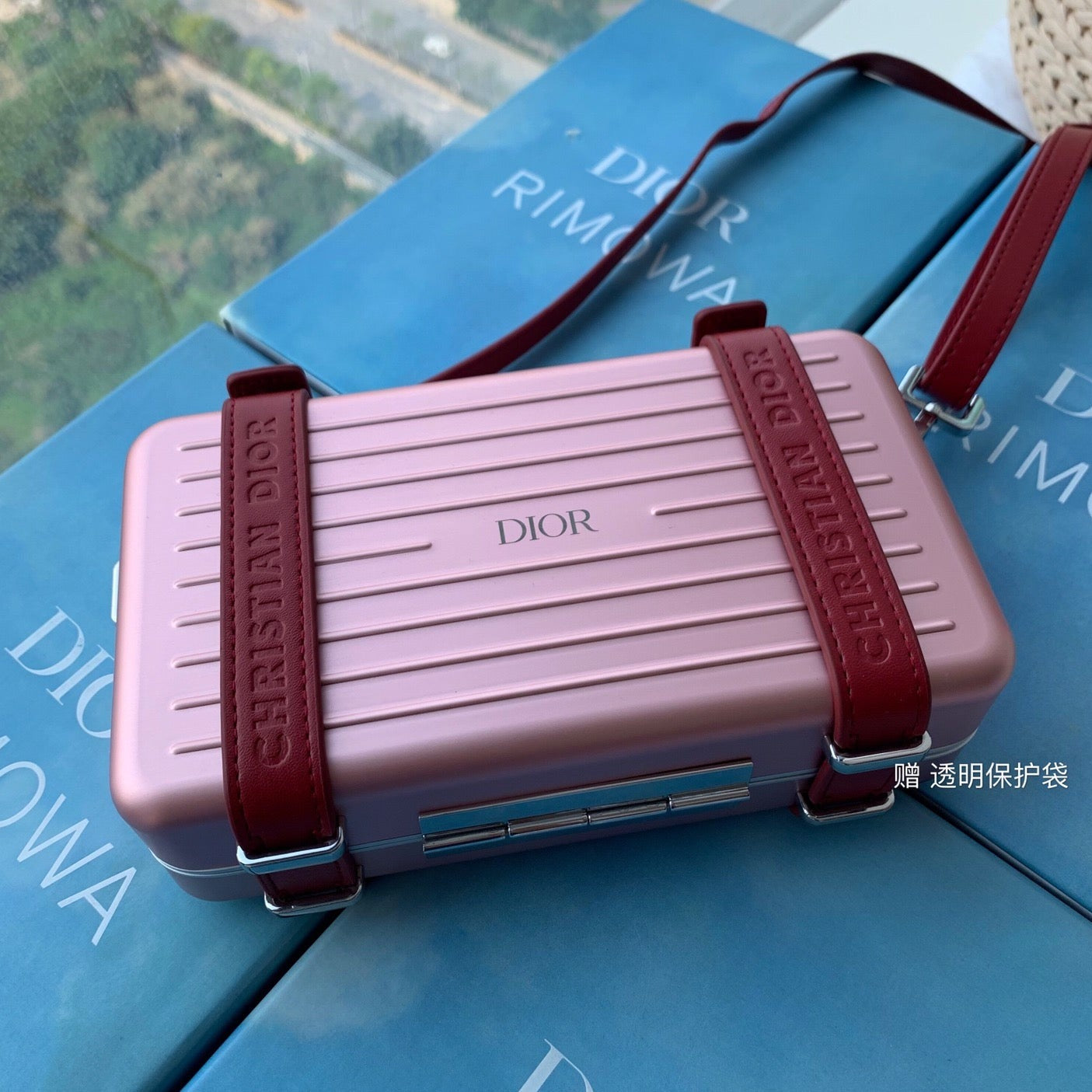 Luxury DiorRIMOWA 20 CASE BAG IN LIGHT PINK ALUMINUM MAGNESIUM