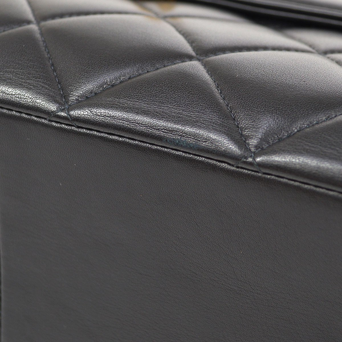 CHANEL 1991-1994 Quilted CC Flap Maxi Black Lambskin 72350