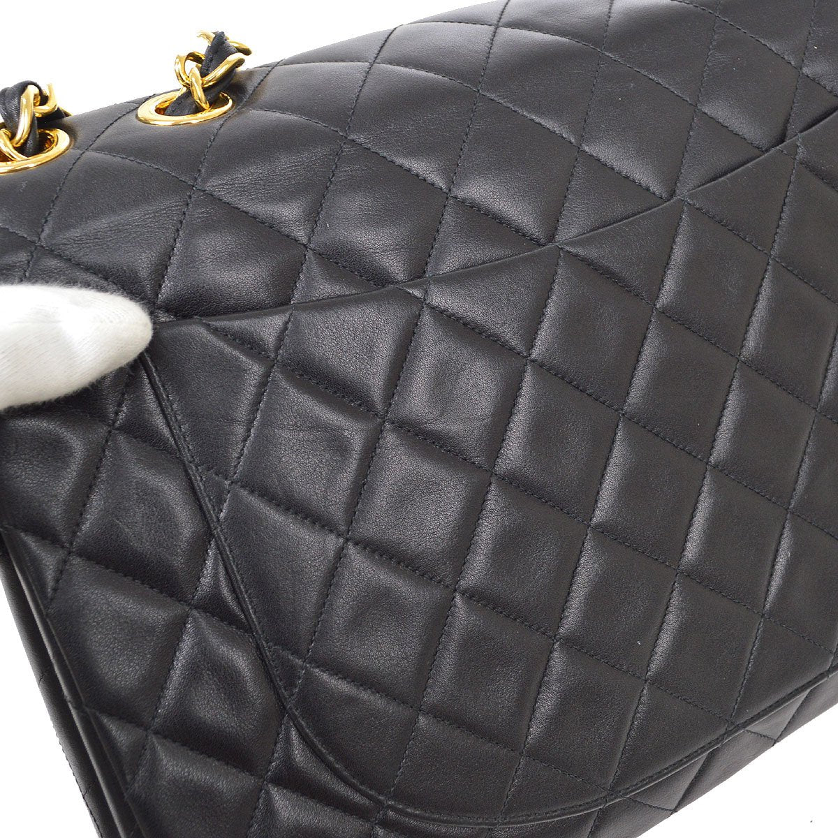 CHANEL 1994-1996 Classic Flap Maxi Black Lambskin 92998