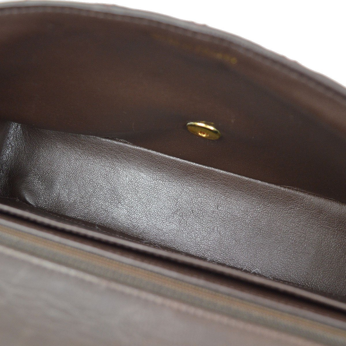 CHANEL 1994 Classic Flap Handbag Medium Brown Lambskin 93062