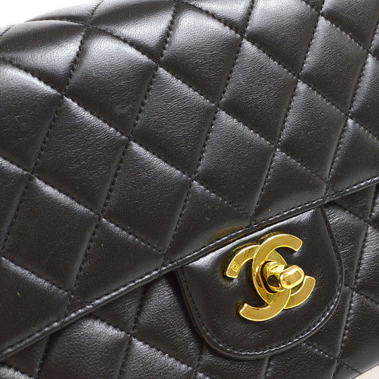 CHANEL 1994-1996 Classic Single Flap Handbags Set Black Lambskin 72957