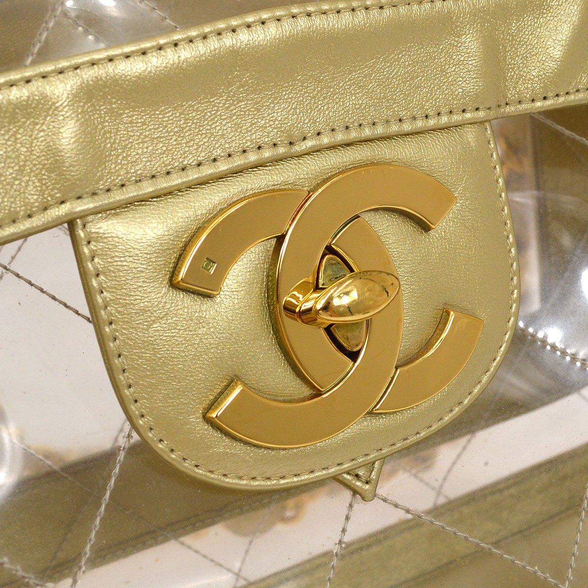 CHANEL 1995 PVC Quilted Classic Flap Maxi AK34112c