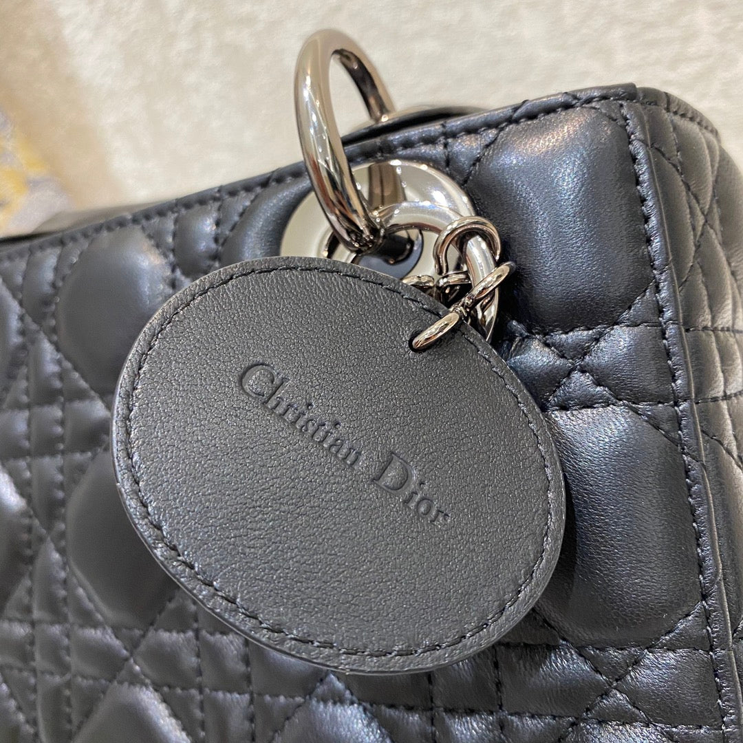 Luxury Diorsmall lady 20 black lambskin shw