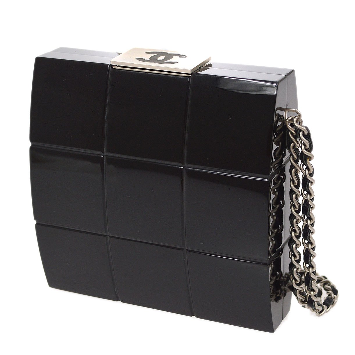 CHANEL 2001-2003 Choco Bar Evening Bag NR13999j