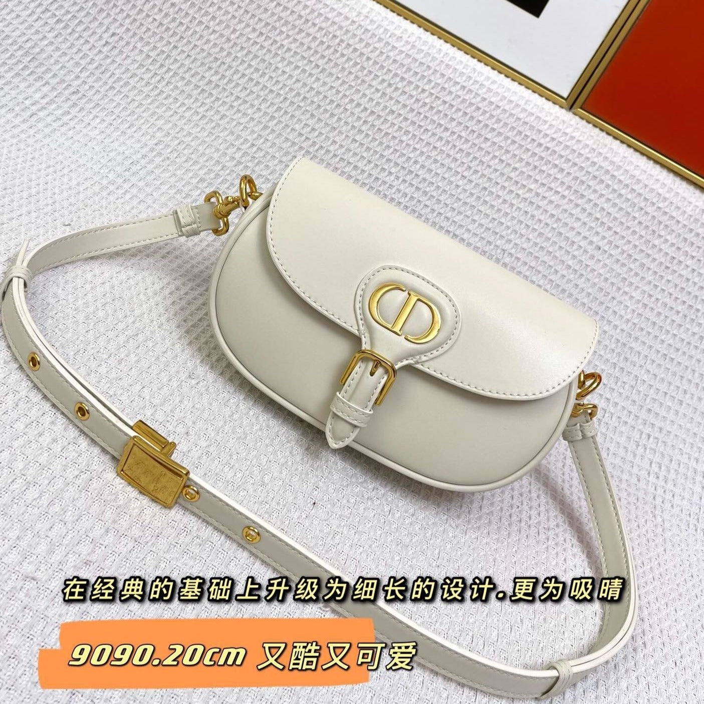 Luxury DiorMINI BOBBY EAST-WEST 20 BAG IN WHITE CALFSKIN