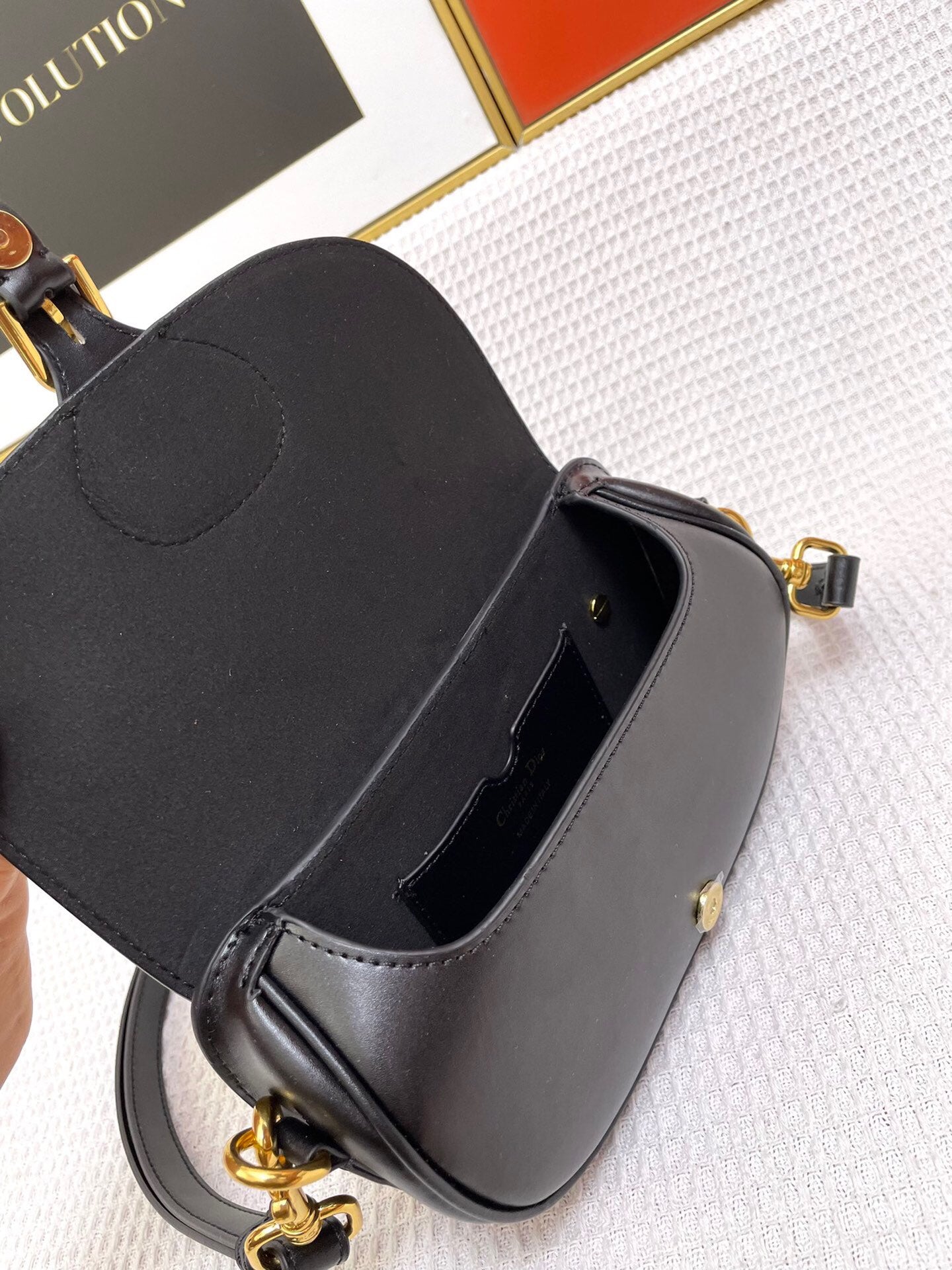 Luxury DiorMINI BOBBY EAST-WEST 20 BAG IN BLACK CALFSKIN