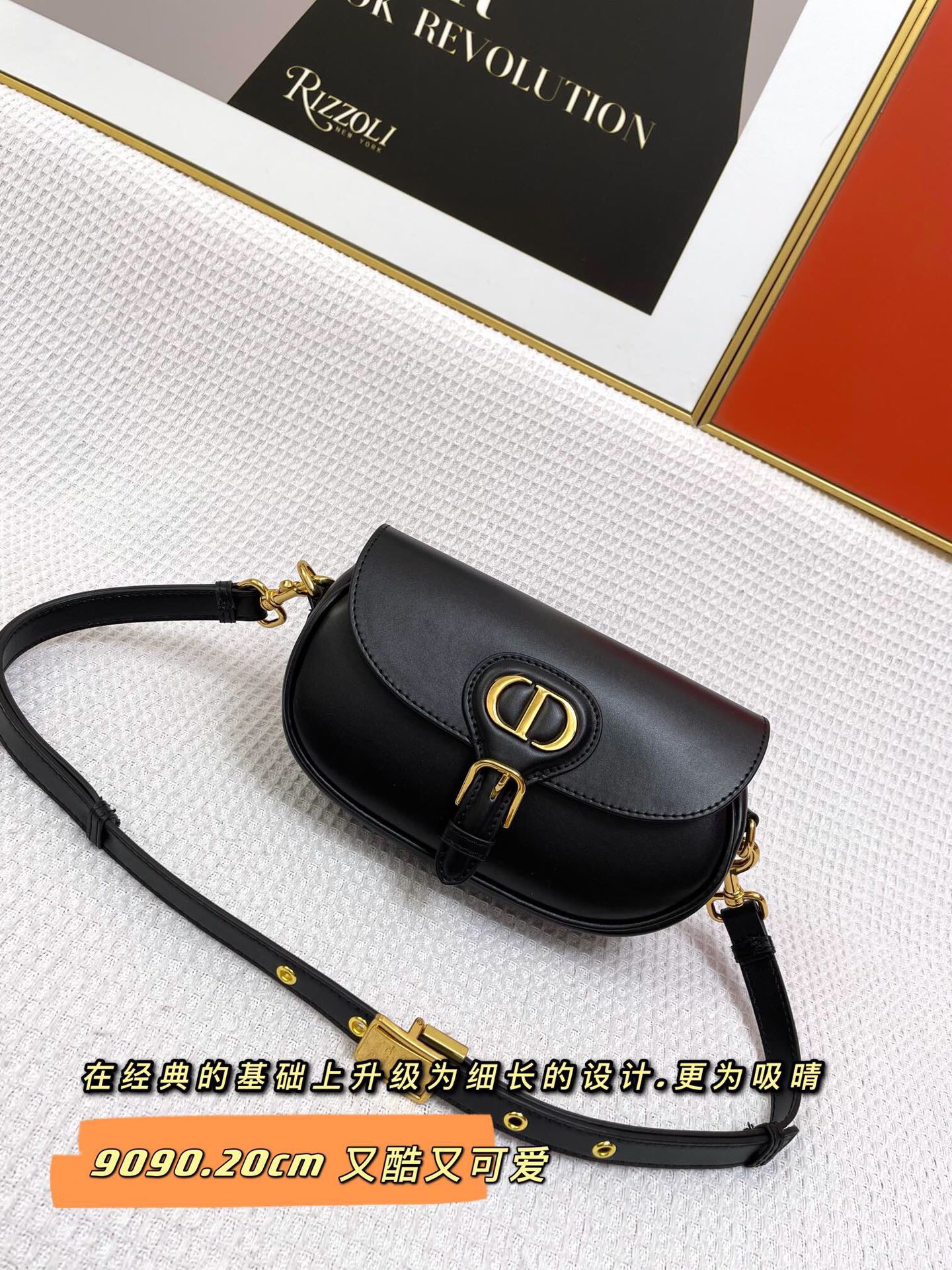 Luxury DiorMINI BOBBY EAST-WEST 20 BAG IN BLACK CALFSKIN