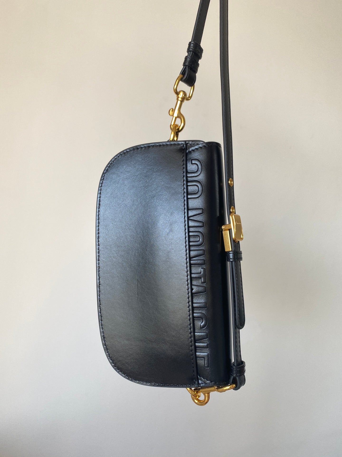 Luxury DiorBOBBY EAST-WEST 22 BAG IN BLACK CALFSKIN