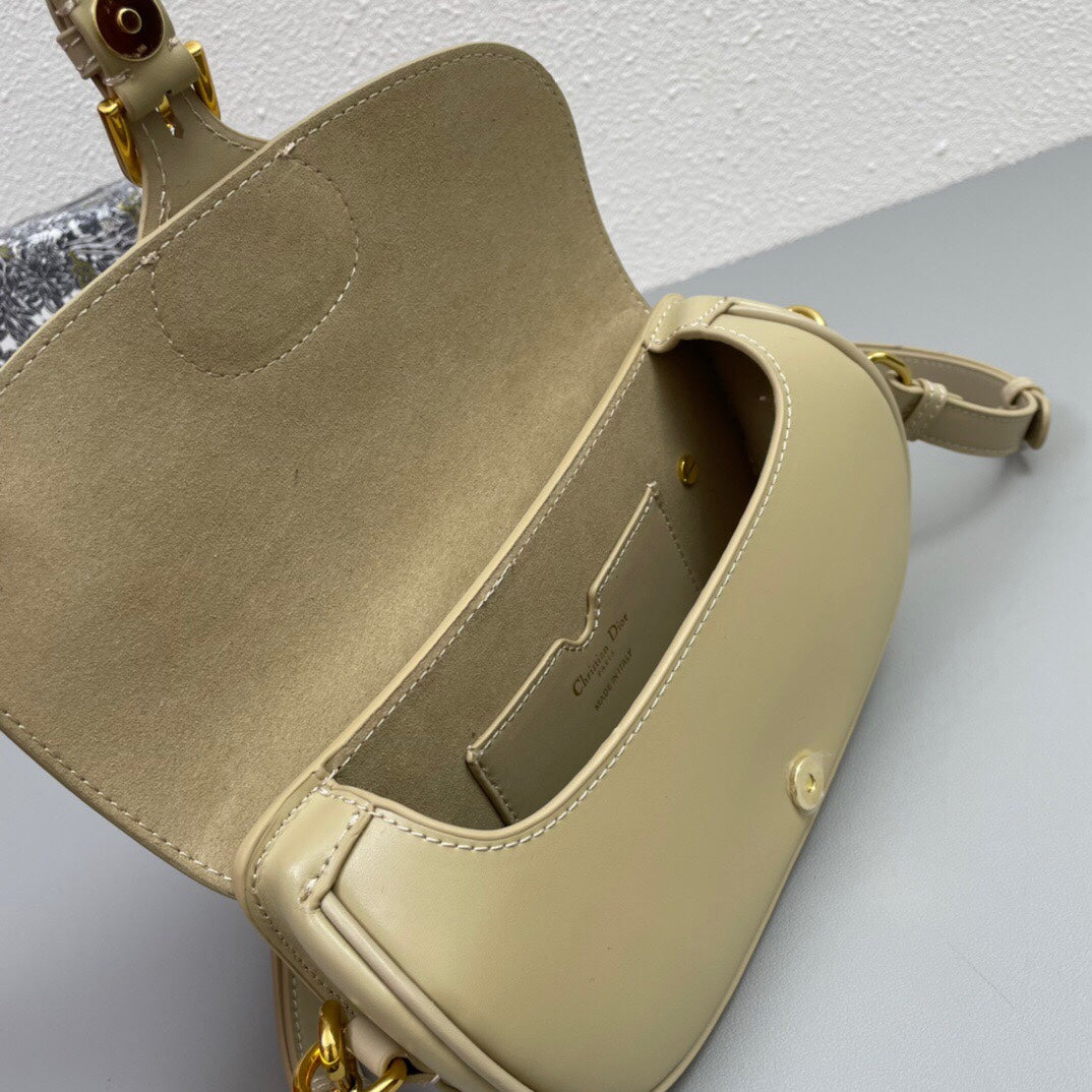 Luxury DiorMINI BOBBY EAST-WEST 20 BAG IN BEIGE CREAM CALFSKIN