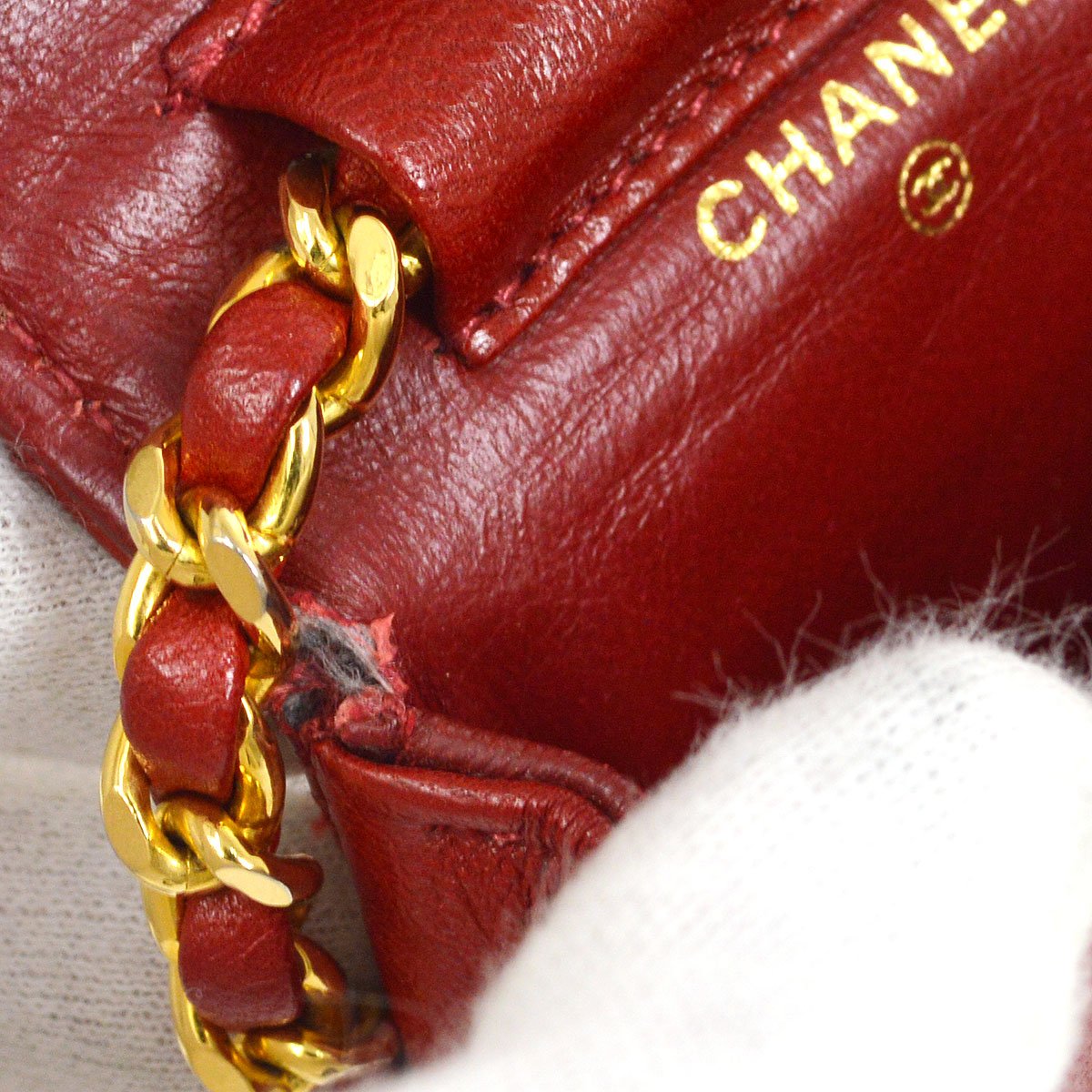 CHANEL Classic Flap Micro Pouch Bag Red 03081