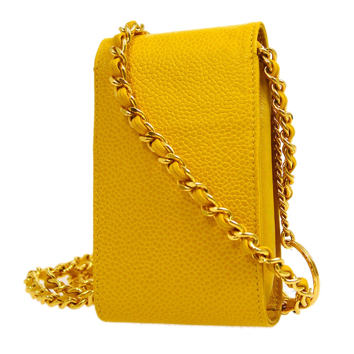 Luxury Chanel 1996-1997 Timeless Key Case Yellow Caviar