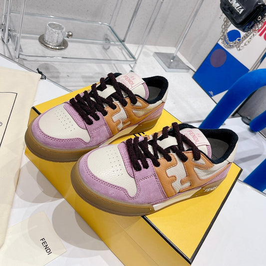 Luxury FendiLuxury FendiCASUAL SNEAKER IN COLORFUL CALFSKIN AND SUEDE