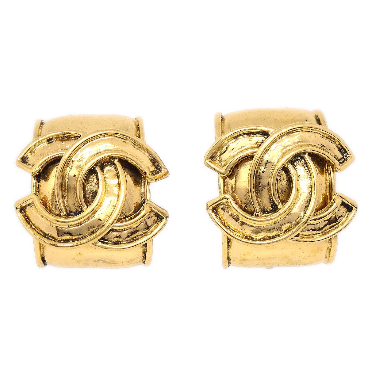 Luxury Chanel Earrings Clip-On Gold 94P