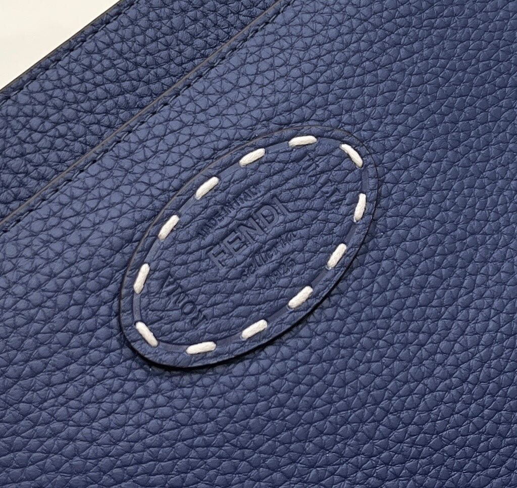 Luxury FendiPEEKABOO ISEEU 33 IN NAVY BLUE GRAINED CALFSKIN SILVER HARDWARE