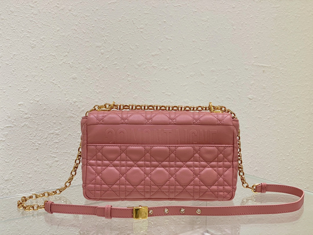 Luxury Diormedium caro 25.5 pink calfskin