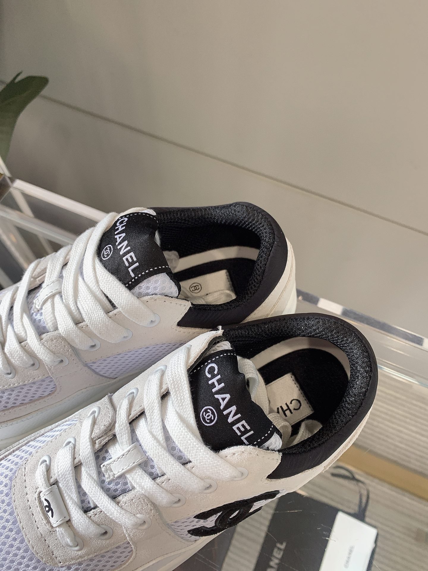 Luxury Chanel Sneaker In White Mesh Fabric 145612