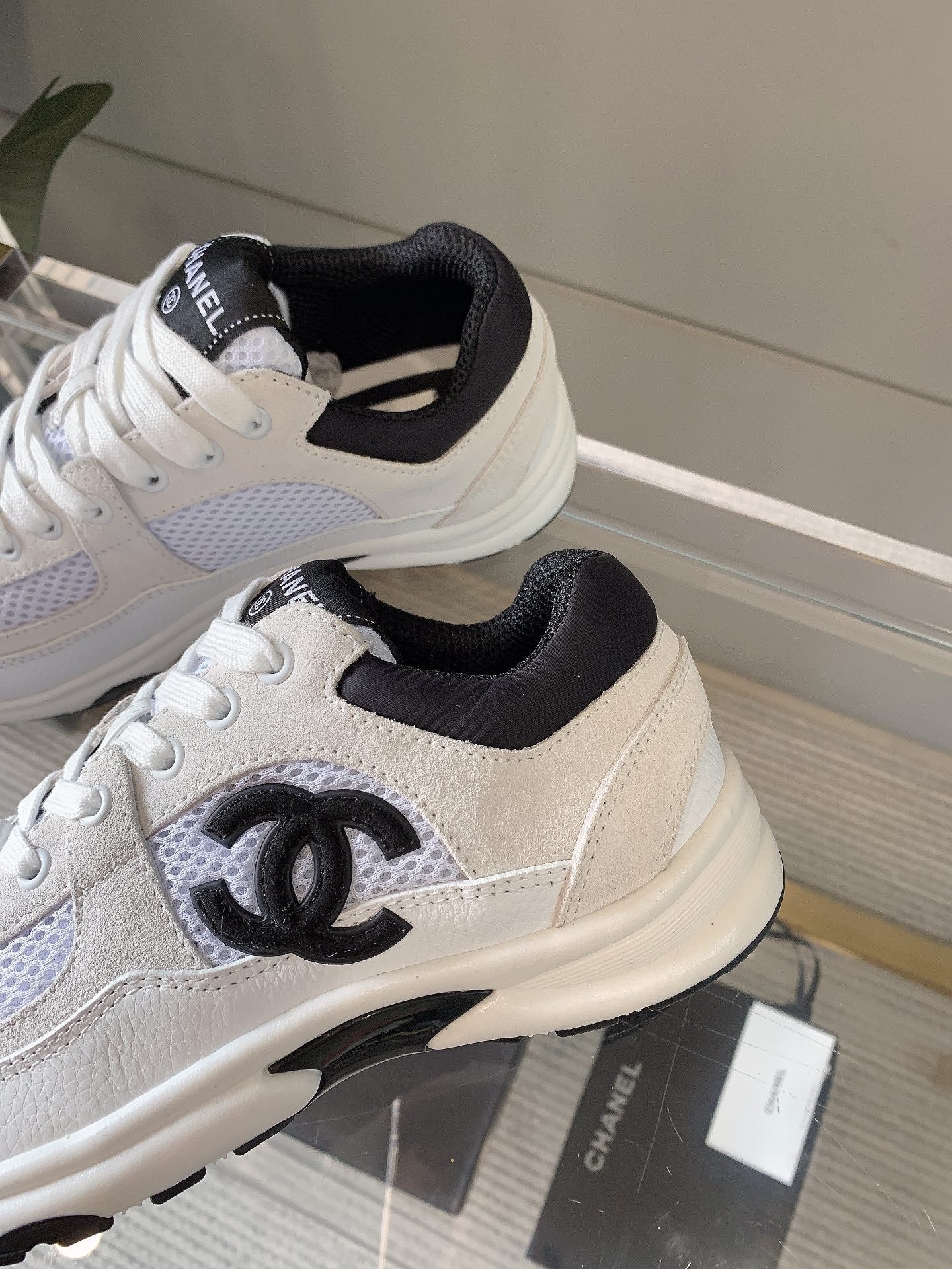 Luxury Chanel Sneaker In White Mesh Fabric 145612