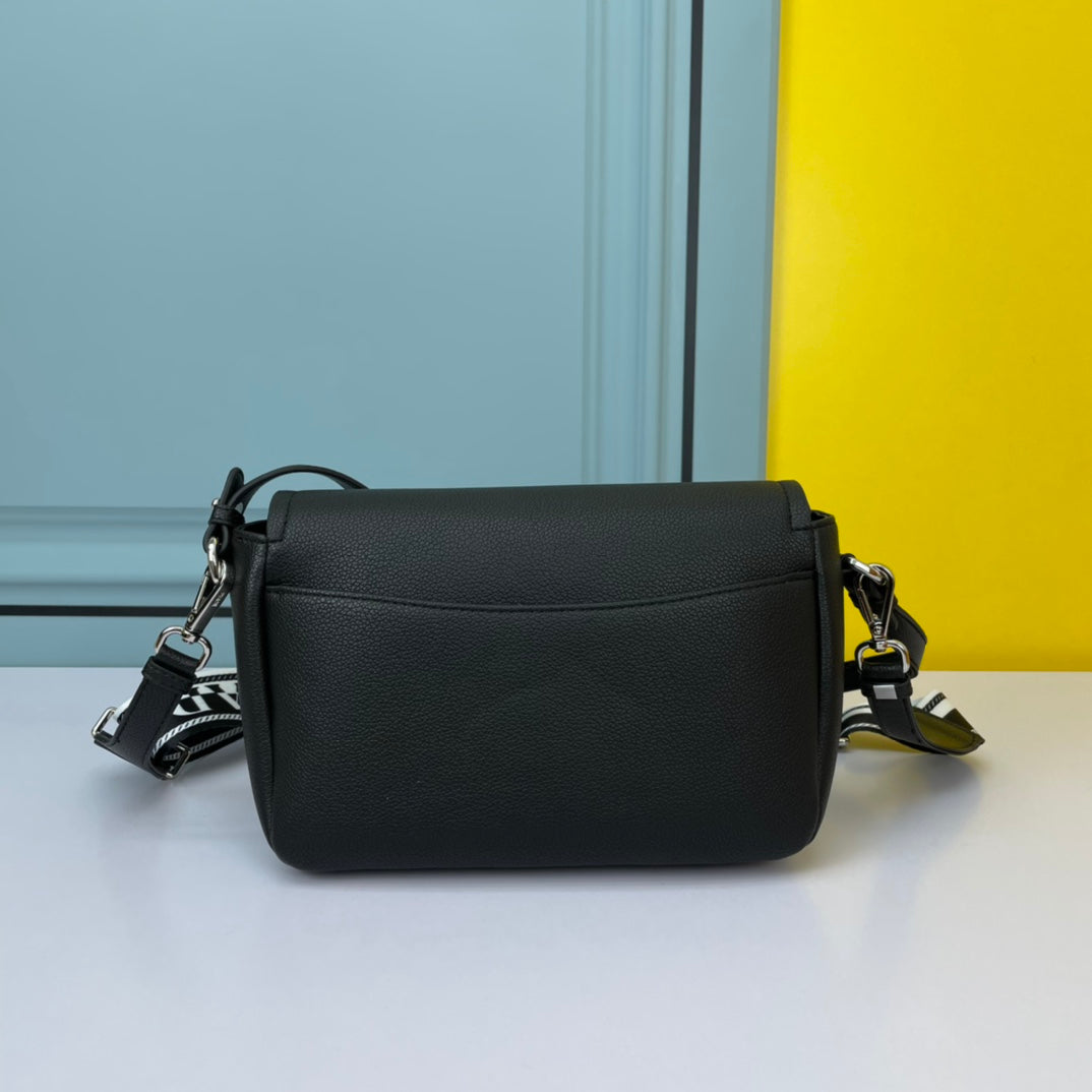 Luxury Prada24 BAG WITH STRAP IN BLACK CALFSKIN