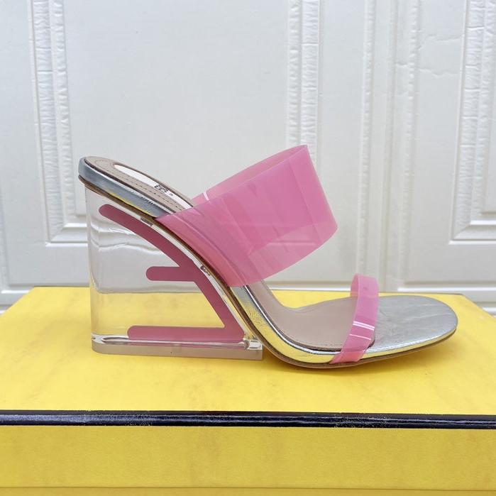 Luxury FendiLuxury FendiFIRST 95 MM HIGH-HEELED SANDAL IN ROSE PINK TPU FILM AND LAMBSKIN