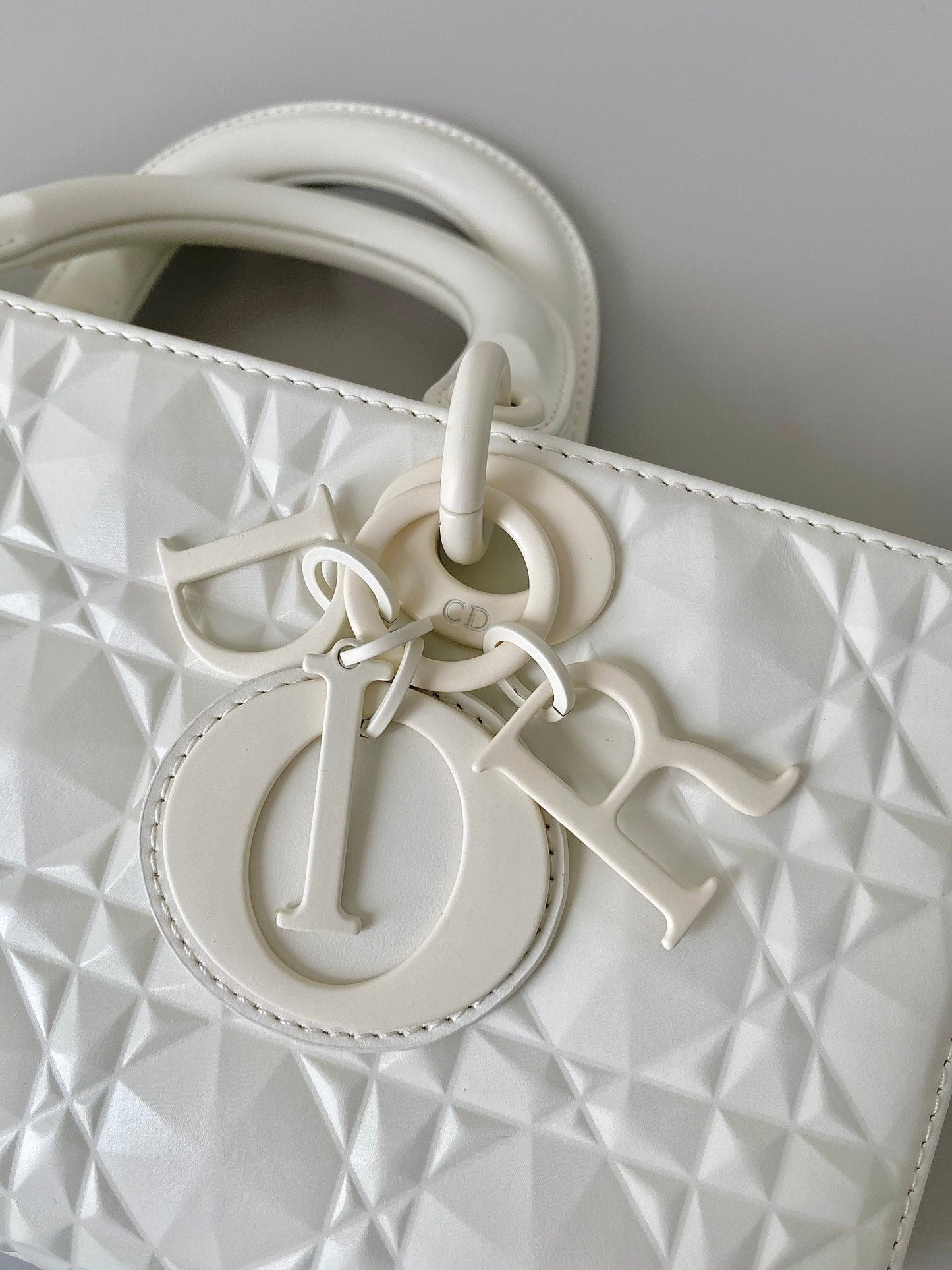 Luxury DiorMEDIUM D-JOY BAG 26 IN WHITE CALFSKIN
