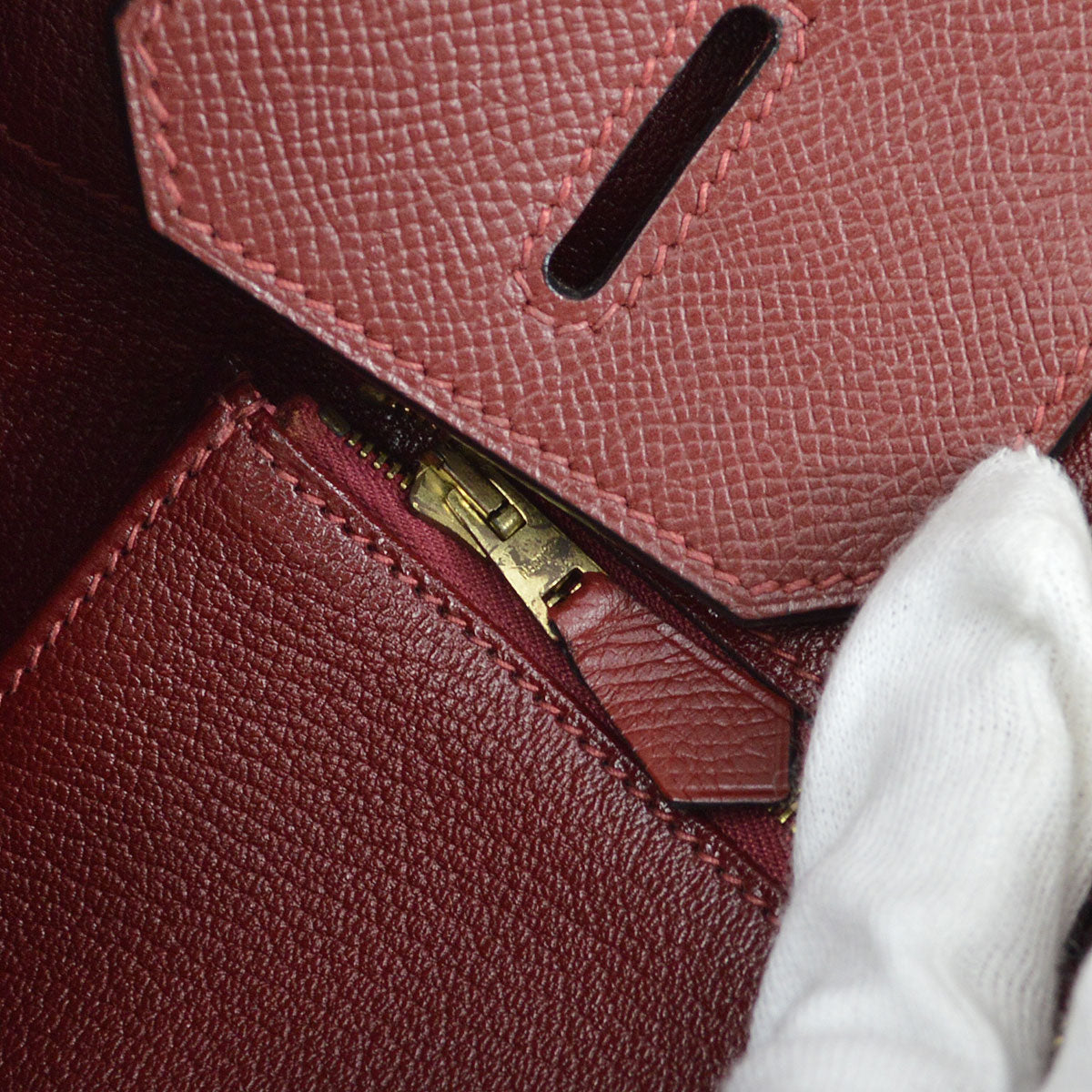 Luxury Hermes 2002 BIRKIN 35 Rouge H Courchevel