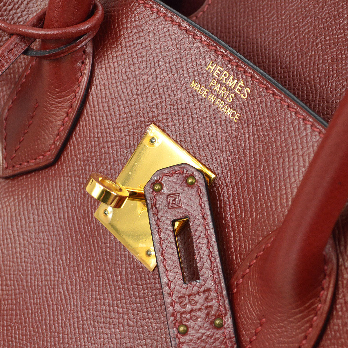 Luxury Hermes 2002 BIRKIN 35 Rouge H Courchevel