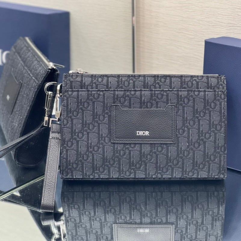 Luxury DiorSADDLE 28 BAG IN BLACK OBLIQUE JACQUARD