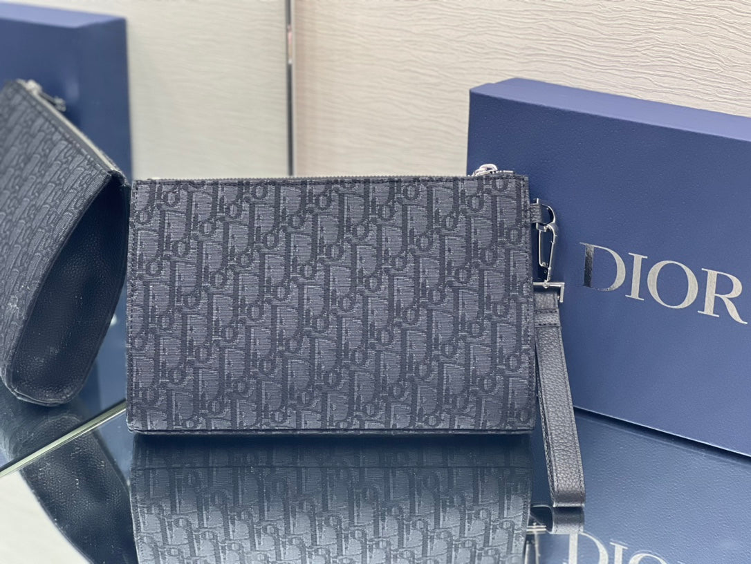 Luxury DiorSADDLE 28 BAG IN BLACK OBLIQUE JACQUARD