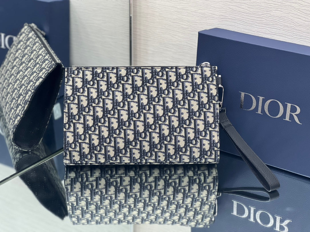 Luxury DiorSADDLE 28 BAG IN BLUE OBLIQUE JACQUARD